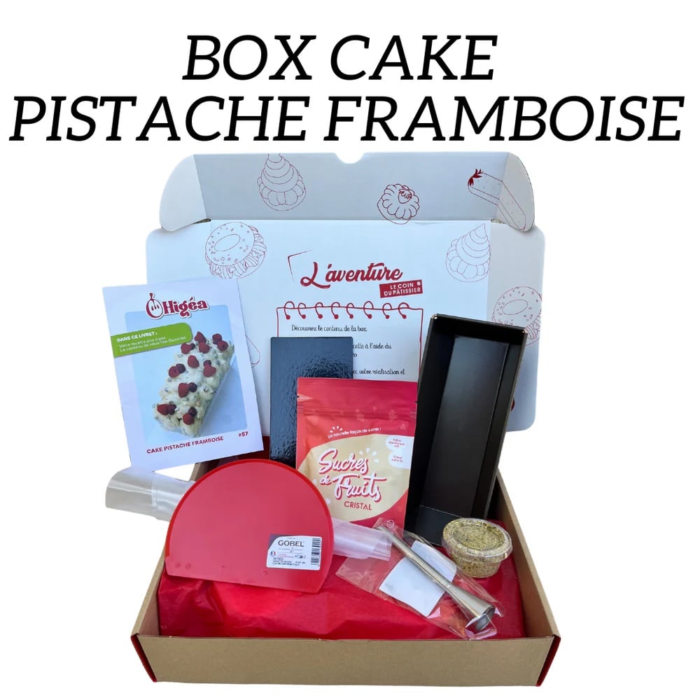 box cake pistache framboise pastisserie higea