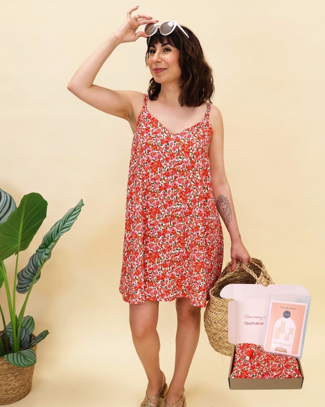 Kit robe Vaiana Rouge Croisette Majam couture