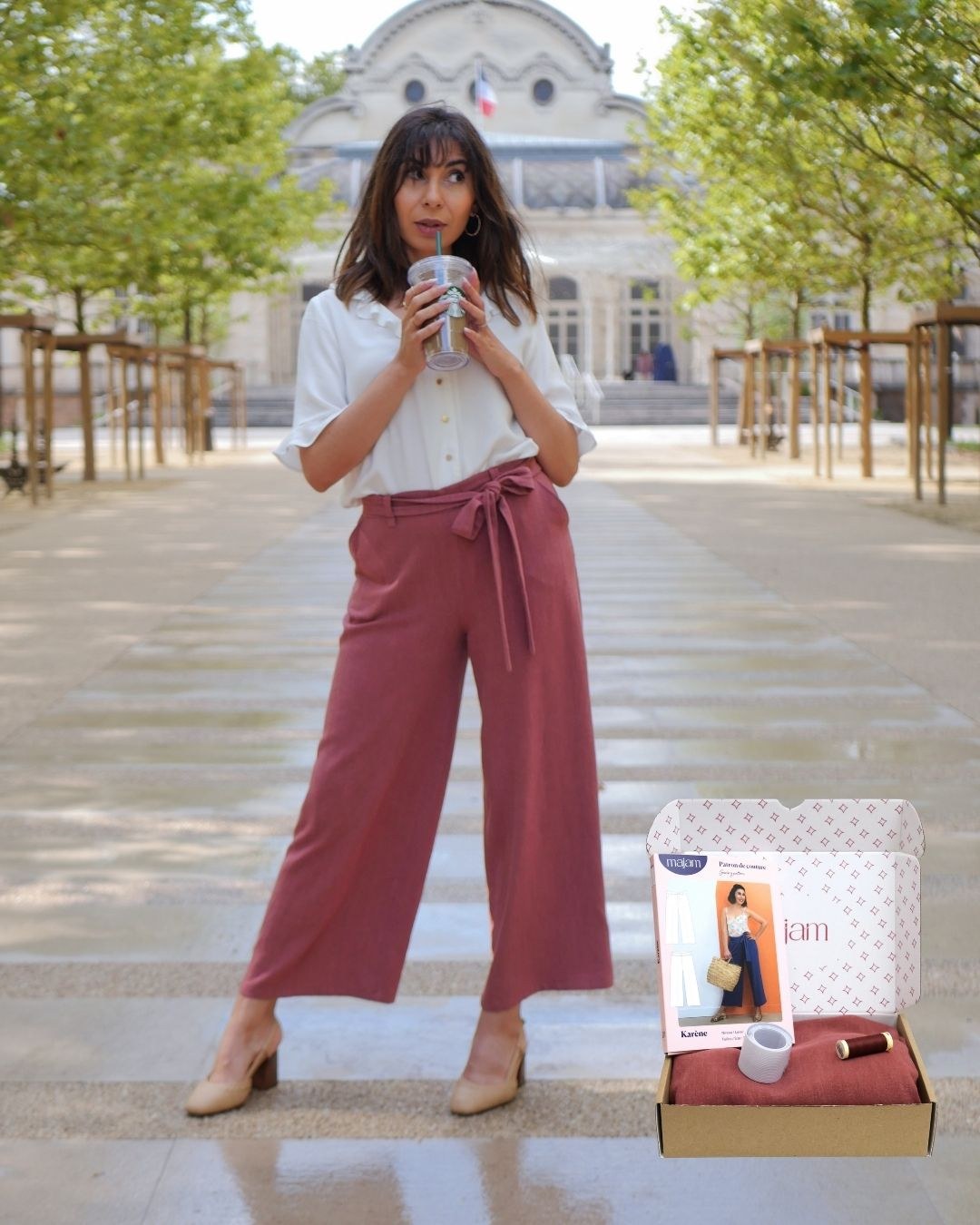 Kit pantalon Karène berry Majam cadeau couture
