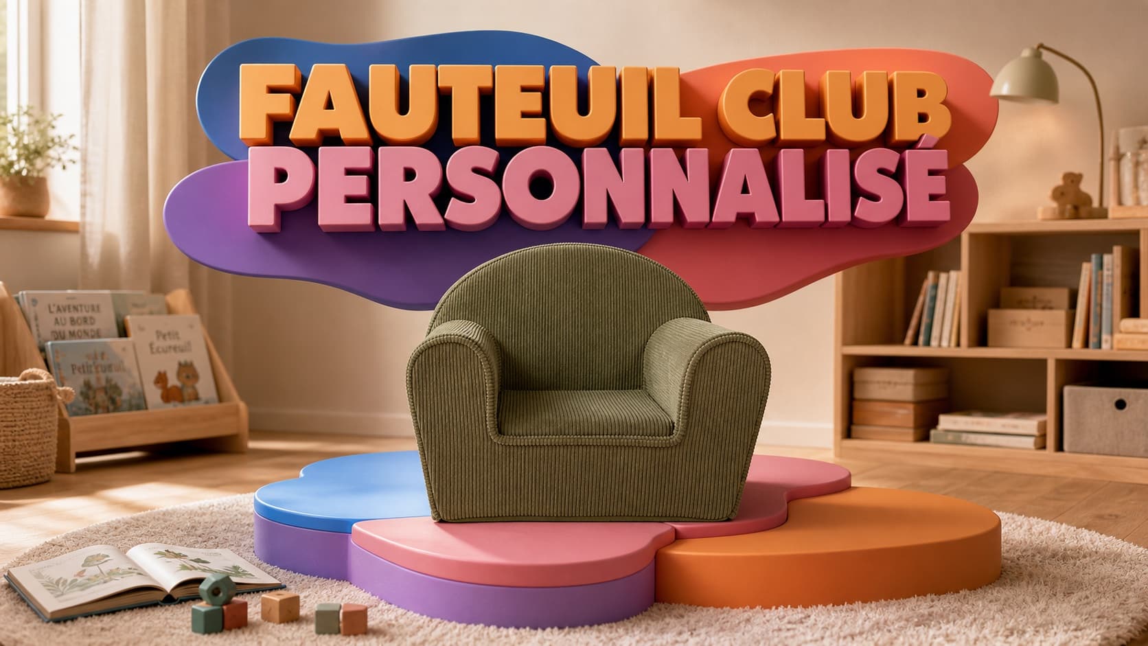 fauteuil club enfant personnalise