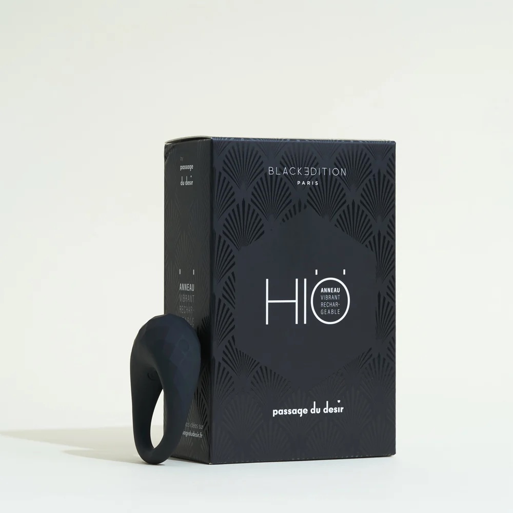 Anneau vibrant HIÖ Black Edition en silicone soyeux