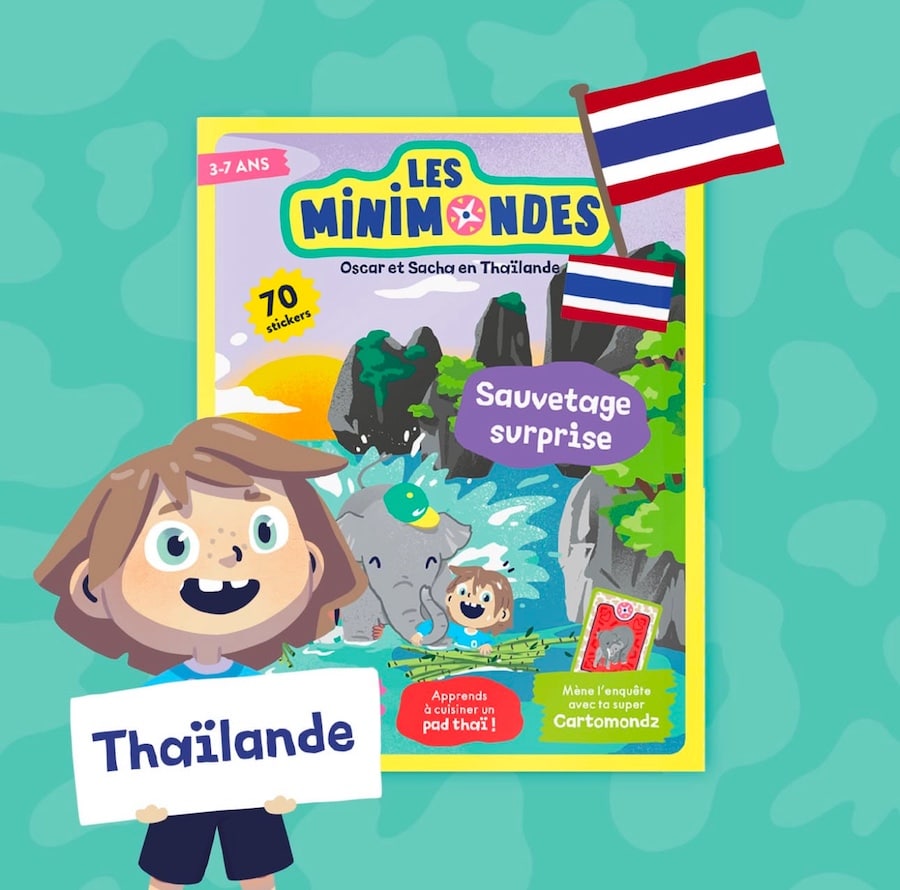 Magazine Les Mini Mondes consacré à la Thaïlande avec son héroïne sur la couverture