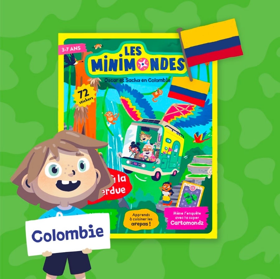 Numéro des Mini Mondes consacré à la Colombie, reçu avec l'abonnement mensuel