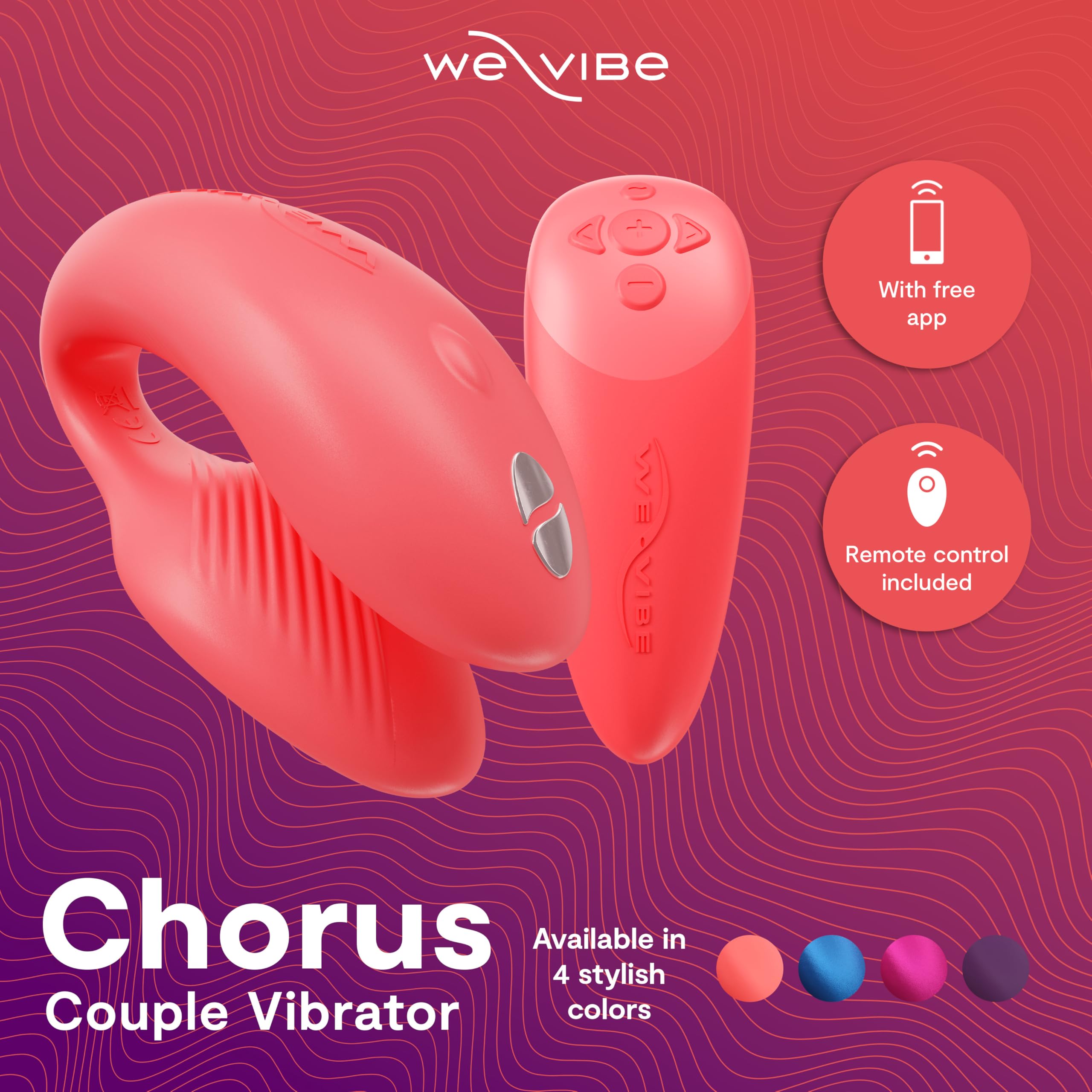 Stimulateur pour couple connecté We-Vibe Chorus violet