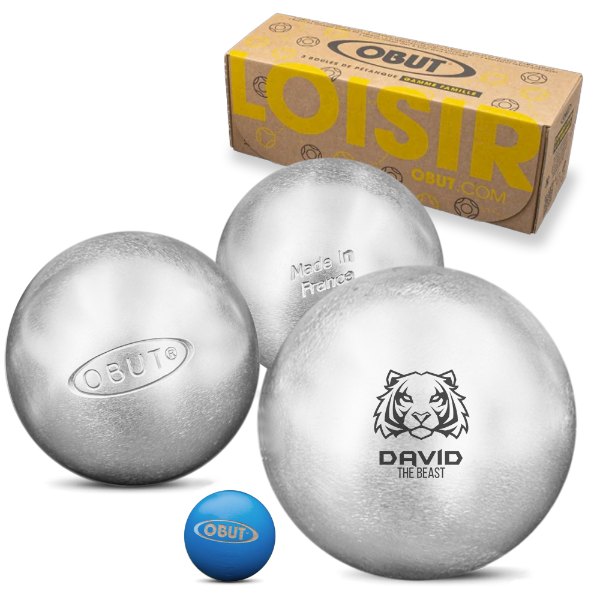 Boules de pétanque OBUT gravées d'un motif personnalisé