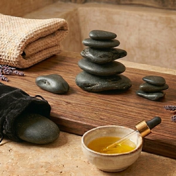 Neuf galets lisses de massage aux pierres chaudes, cadeau femme à moins de 10 €