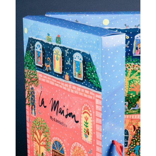 Calendrier de l'Avent illustré My Little Box 2026 en forme de maison, dessiné par Marc Majewski