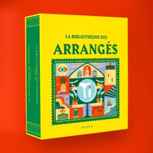 Calendrier de l'Avent Rhum arrangé, coffret orange et vert illustré de fruits
