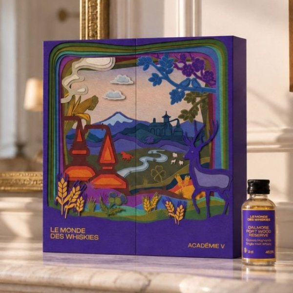 Calendrier de l'Avent Le monde des whiskies, coffret illustré de paysages et de distilleries