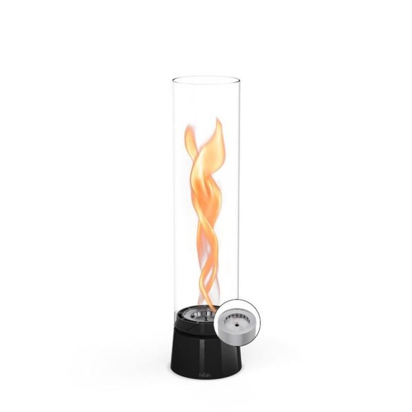 Cheminée de table Höfats SPIN air avec flamme tourbillonnante dans un cylindre de verre