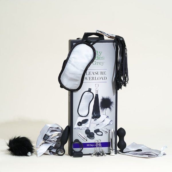 Coffret 10 jours Pleasure Overload 50 Nuances de Grey et ses accessoires