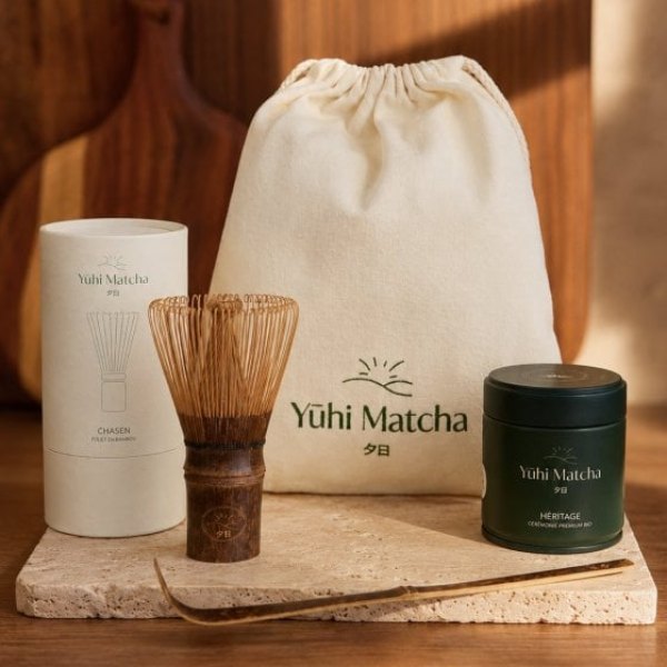 Coffret découverte matcha avec fouet en bambou et cuillère