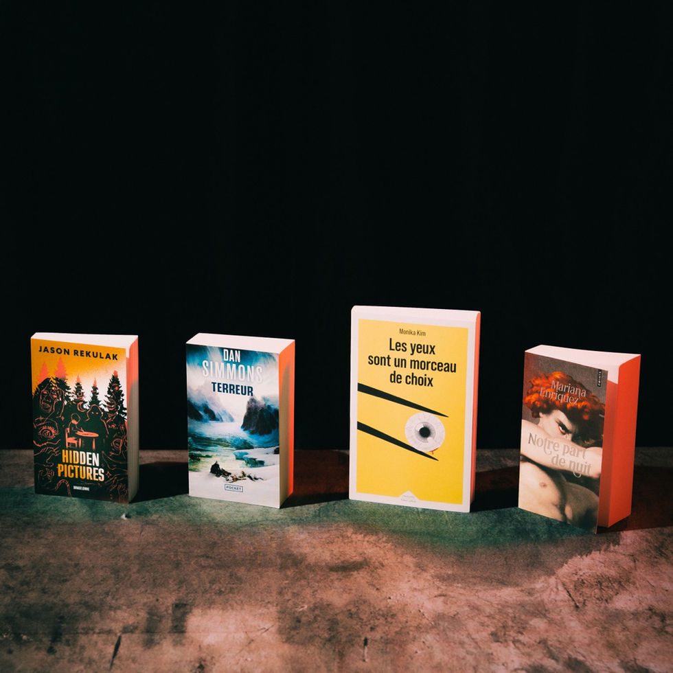 Les quatre romans du coffret Horreur Kube posés côte à côte
