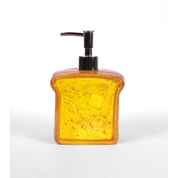 Distributeur de savon en forme de tranche de pain grillé