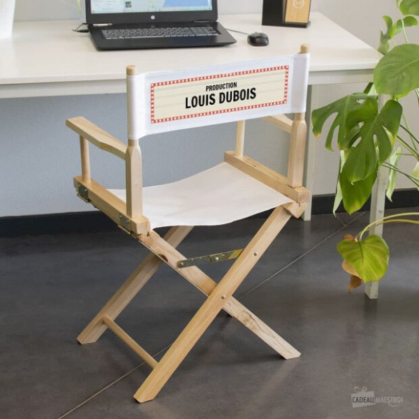 Fauteuil de metteur en scène pliant au dossier personnalisé