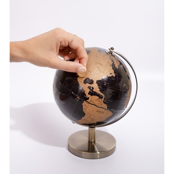 Globe terrestre à gratter pour marquer les pays visités