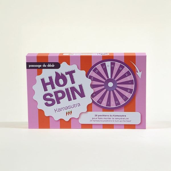 Boîte du jeu Hot Spin Kamasutra avec sa roulette colorée