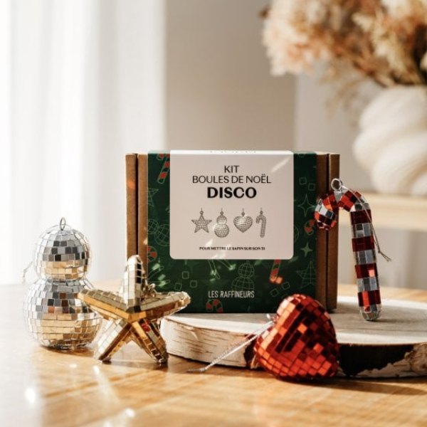 Kit DIY de décorations de Noël à facettes disco, cœur, étoile et sucre d'orge