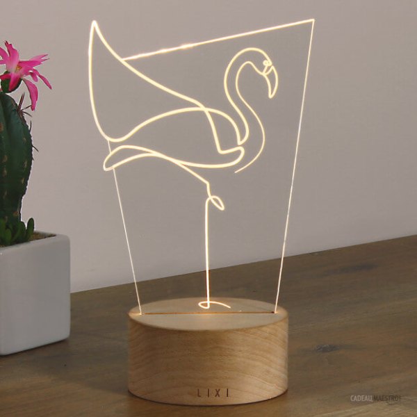 Lampe Lixi en forme de flamant rose