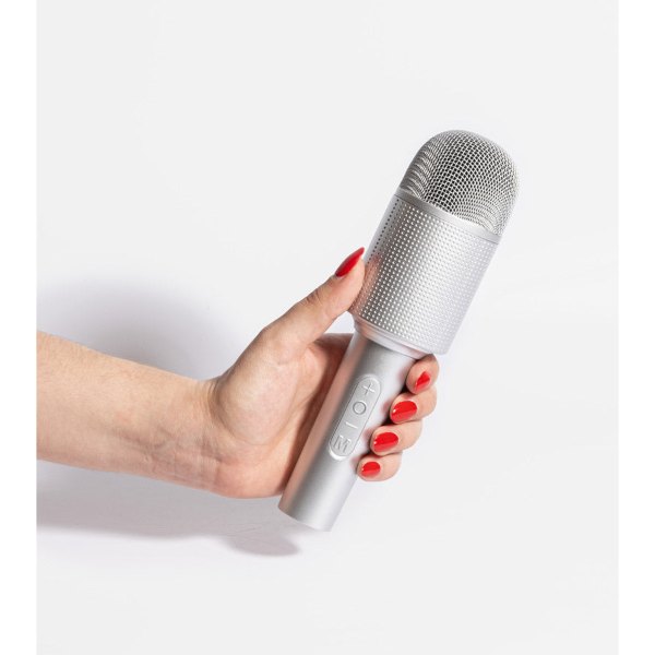 Micro enceinte karaoké sans fil tenu en main