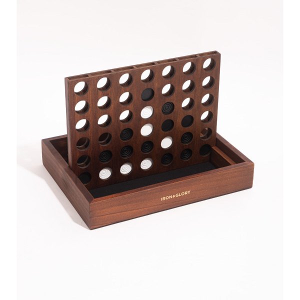 Puissance 4 en bois au design revisité