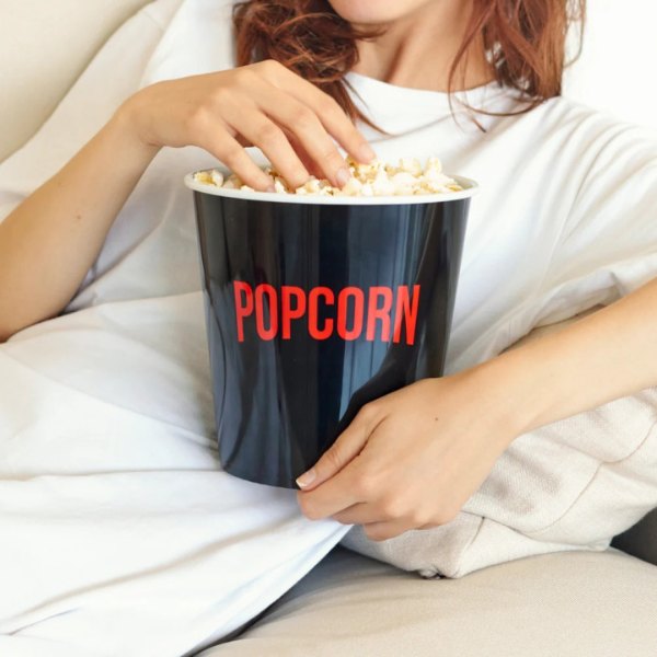 Seau à pop-corn de 2,8 litres avec inscription streaming