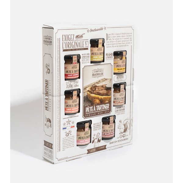 Coffret semainier de 7 pâtes à tartiner Comptoir de Mathilde